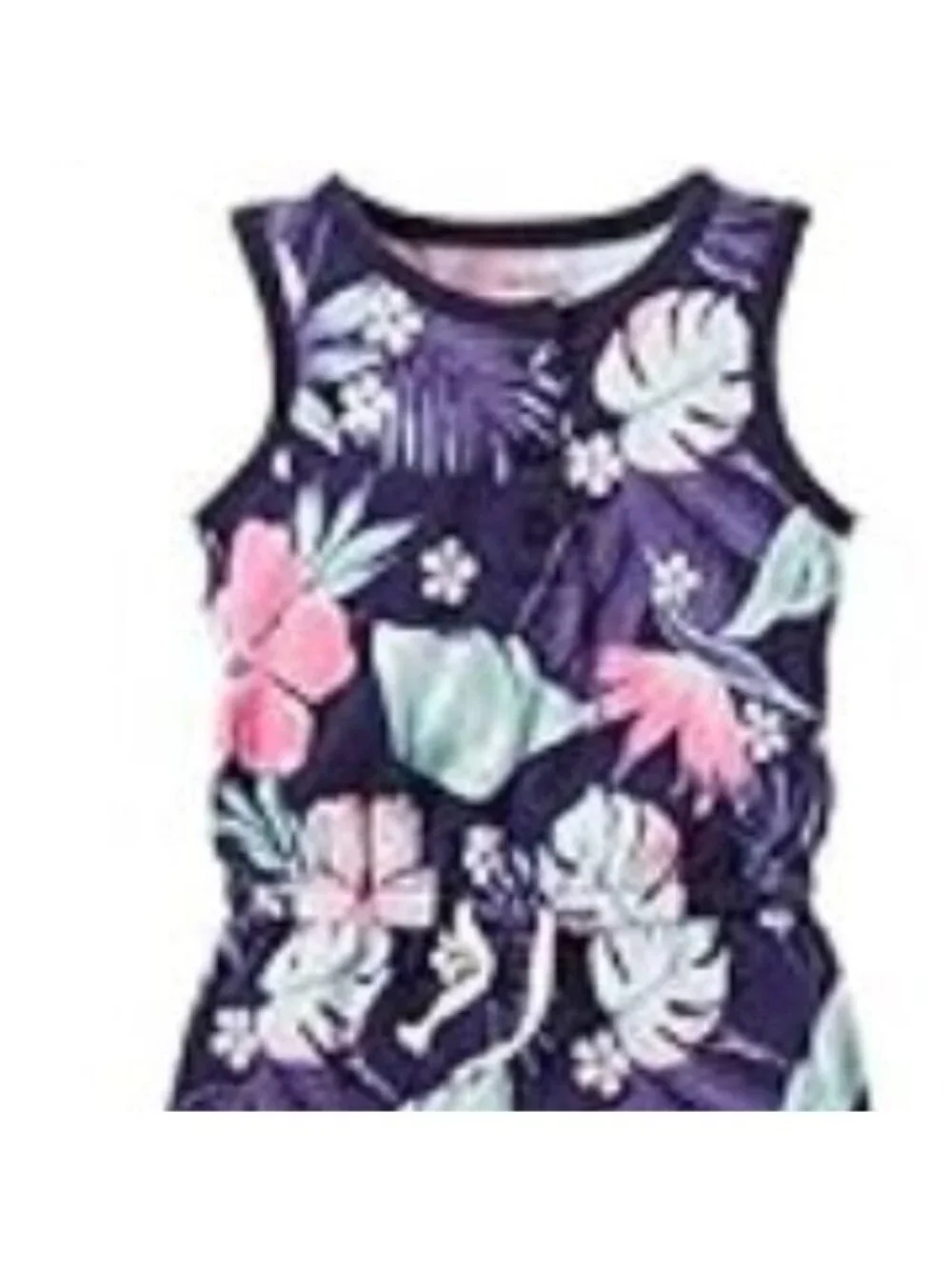 Carter's Sleeveless Floral Romper - Baby Girl newborn Tropical